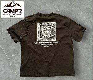 camp7 キャンプセブン　Tシャツ　ペイズリー　バックプリント　半袖