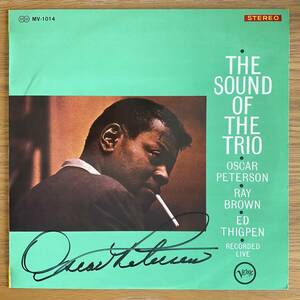 サイン入り ペラジャケ OSCAR PETERSON The Sound Of The Trio 国内初期盤 LP AUTOGRAPHED SIGNED VERVE MV-1014