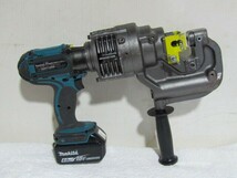 ○makita　マキタ　充電式パンチャー　PP200DRG　バッテリー×1　充電器あり　穴あけ　アルミ　薄鋼板　電設　土木　工事 　 O.03.09.C_画像3