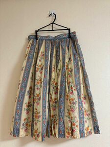 Vintage 花柄　コットンフレアスカート 美品