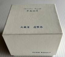 大蔵省 造幣局 平成10年 旧貨幣 ペーパーウェイト 500円玉 箱付き MINT BUREAU JAPAN_画像2