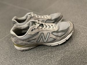 【New balance】990 V4 27cm ニューバランス　希少／ゴールデンサイズ　グレー　スニーカー　定番名作