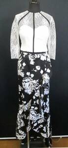kyaba race × flower print skirt setup long dress LuxeStyle B goods M size 