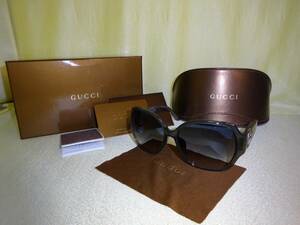 美中古品 GUCCI/グッチ GGサングラス GG3173/F/S OVXJJ 59□15 130 optyl グラデデーション ブラック系 グレーフレーム 箱ケース等有