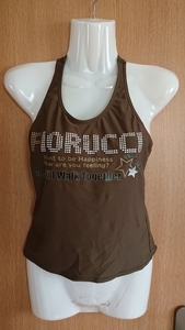 ☆FIORUCCI☆フィオルッチ☆茶系のタンキニ水着上☆サイズ160☆ニッキー株式会社☆