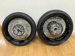 ○ヤマハ WR250X WR250R DG15J 純正 フロントホイール RK EXCEL エクセル 社外 リアホイール 前後 タイヤ ホイール セット 宮城発 送料無料