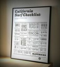 CALIFORNIA SURF CHECK LIST フレーム付き_画像6