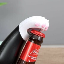 【ピンク】栓抜き ボトルオープナー 猫 肉球 スティック 全3色 なめらか 持ち手太め 持ちやすい 開けやすい キッチン 生活雑貨_画像10