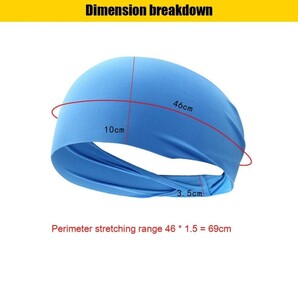 【3枚】【ランダムカラー】ヘアバンド ヘッドバンド 3枚セット 3カラー ブラックorグレーorライトブルーorランダムカラー メンズレディースの画像8