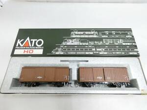 【鉄道模型】HOゲージ　KATO　1-813　貨車　ワム80000　有蓋車　2両セット　【中古】J4　S889