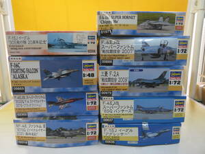 【ジャンク扱い】ハセガワ　まとめ⑤9点セット　航空機　アラスカ/イーグル等　未組立　※1点説明書欠品　1円～【プラモデル】J1 A814