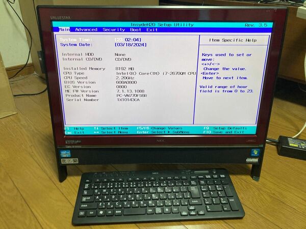 VALUESTAR NEC VN770FS6R HDD無