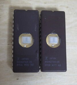 FUJITSU　EPROM　MBM2764-25　2個セット　美品（消去確認済み）　富士通製　