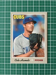 即決のみ！★TOPPS MLB 2019 HERITAGE BASEBALL #258 COLE HAMELS【CHICAGO CUBS】ベースカード 19★同梱発送可能！