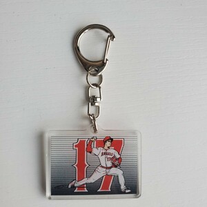 新品　MLB　大谷翔平　ロサンゼルス・エンゼルス　野球　キーホルダー　キーリング　17　メジャーリーグ　両面印刷　アクリル　keychain