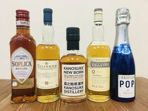 スコッチウイスキー5本セット KANOSUKE,TALISKER,CRAGGANMORE,,,,《未開栓/古酒》200ml-58%,,,,