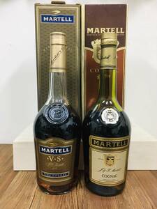  Martell cognac box attaching wine 2 pcs set MARTELL COGNAC { not yet . plug / old sake }700ml-40%