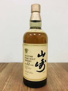 山崎サントリーワインのボトル YAMAZAKI PURE MALT SUNTORY WHISKY 12 YEARS OLD 《未開栓/古酒》750ml-43%