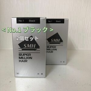  2個セット No.1 ブラック スーパーミリオンヘアー 30g