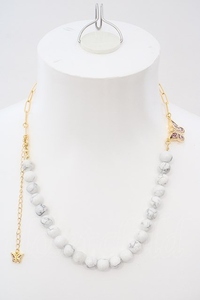 STUGAZI / ネックレス.White Turquoise Amor Butterfly ホワイト O-24-02-28-008-St-za-YM-OS