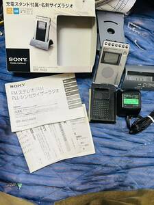 SONY ソニー　SRF-R433 FMステレオ/AMポケットラジオ 充電器・説明書付属 ★稼動品