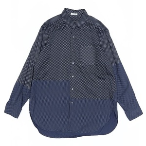 ENGINEERED GARMENTS エンジニアードガーメンツ Spread Collar Shirt - Polka Dot Broadcloth スプレッドカラーシャツ ポルカドット L 紺