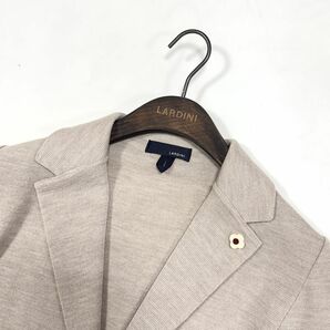 【美品】 LARDINI ラルディーニ 2B ウール ミラノリブ ニット ジャケット / JULJM56 / ベージュ / Sサイズ / ブートニエールの画像3