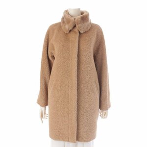 【マックスマーラ】Max mara　ステュディオ アルパカ×ウール ファー コート 60864543 キャメル 36 【中古】【正規品保証】202626