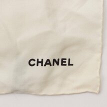 【シャネル】Chanel　ココマーク ロゴ バイカラー シルク スカーフ ブラック×ホワイト 【中古】【正規品保証】201587_画像7