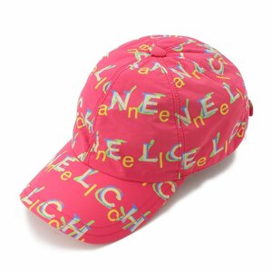 【シャネル】Chanel　19P ロゴ コットン×ナイロン ベースボールキャップ 帽子 ピンク 【中古】【正規品保証】202092