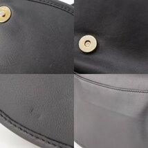 【セリーヌ】Celine　ヴィンテージ リング金具 レザー ショルダー バッグ ブラック 【中古】【正規品保証】199967_画像8