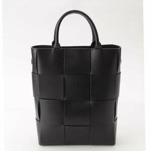 【ボッテガ ヴェネタ】Bottega Veneta メンズ マキシイントレチャート カセット 2wayトートバッグ ブラック【中古】203145の画像4