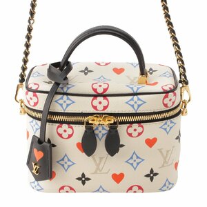 【ルイヴィトン】Louis Vuitton モノグラム ゲームオン バニティPM 2way ハンド ショルダーバッグ ホワイト【中古】203132