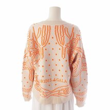 【エルメス】Hermes　23SS BRIDES de GALA カシミヤ×コットン 長袖 カーディガン ベージュ×オレンジ 42 【中古】【正規品保証】203088_画像4