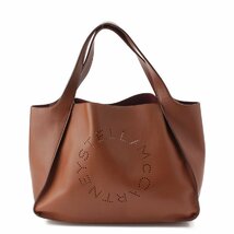 【ステラマッカートニー】Stella McCartney　ロゴ エコレザー トートバッグ ポーチ付き W9923 ブラウン 【中古】【正規品保証】203287_画像1