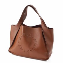 【ステラマッカートニー】Stella McCartney　ロゴ エコレザー トートバッグ ポーチ付き W9923 ブラウン 【中古】【正規品保証】203287_画像2