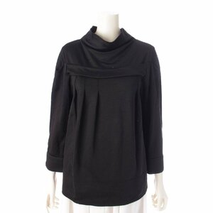 [ Louis Vuitton ]Louis Vuitton pleat high‐necked A line long sleeve tunic tops black 36 [ used ][ regular goods guarantee ]197414