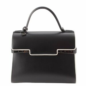 【デルヴォー】Delvaux　タンペートMM イリュージョン ボックスカーフ 2way ハンドバッグ ブラック 【中古】【正規品保証】203370