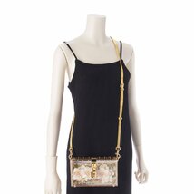 【ドルチェアンドガッバーナ】Dolce&Gabbana ドルチェボックス クラッチ プレキシグラス フラワー クリア ショルダーバッグ【中古】194654_画像10