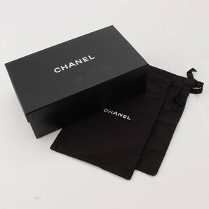 【シャネル】Chanel ココマーク リボン ツイード バレリーナ フラット パンプス アイボリー 36.5 【中古】【正規品保証】203618の画像10