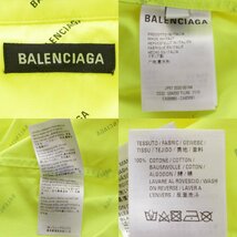 【バレンシアガ】Balenciaga 20SS メンズ オーバーサイズ ロゴプリント 半袖 シャツ トップス イエロー 38【中古】202912_画像7