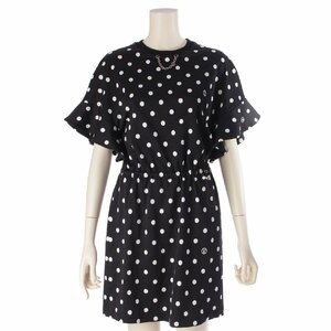 [ Louis Vuitton ]Louis Vuitton 22SSflauns Polka dot One-piece dress 1A9Y2A black XS [ used ][ regular goods guarantee ]202902