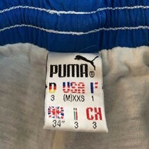 ヤM242　ビンテージ プーマ puma　トラックパンツ ウインドパンツ　　青　ブルー　アメリカXXSサイズ　毛玉あり　インポート_画像9