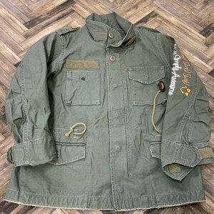 yaM1912 Milkfed embroidery military blouson green M