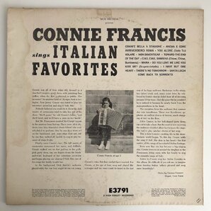 LP/ CONNIE FRANCIS / SINGS ITALIAN FAVORITES / フランク・シナトラ / US盤 オリジナル 黒ラベル 深溝 MGM E3791 40317の画像2