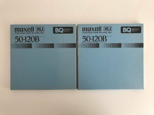 オープンリールテープ 10号 MAXELL 50-120B XLⅠ BQ メタルリール MR-10 元箱付き 2本セット 使用済み 現状品 (8)