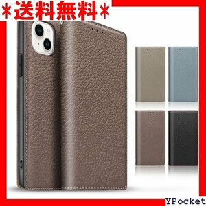 ベストセラー TENSIK iPhone14 ケース 手帳型 アイフ ストラ き トギフトボックス付き ブラウン×グレー 250