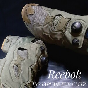  most price!.19800 jpy! reissue sage green! military design! Reebok Insta pump Fury high class thickness bottom sneakers! khaki! green color black 26.5cm
