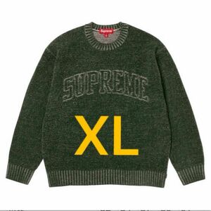 【XL】Supreme Contrast Arc Sweater Olive シュプリーム セーター ニット アーチロゴ 2L