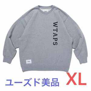 ユーズド【XL】Wtaps Design 01/Sweater/Cotton. College Ash Gray スエットシャツ